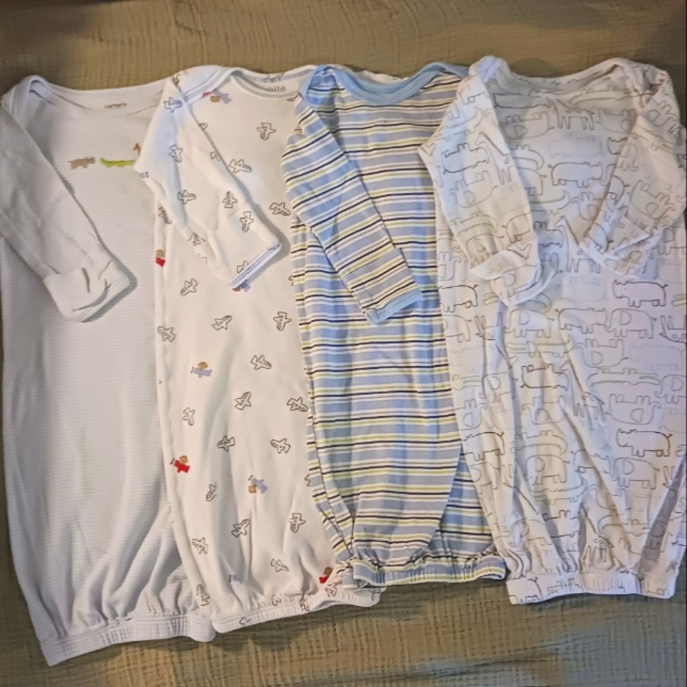 4pc baby boy nightgown lot